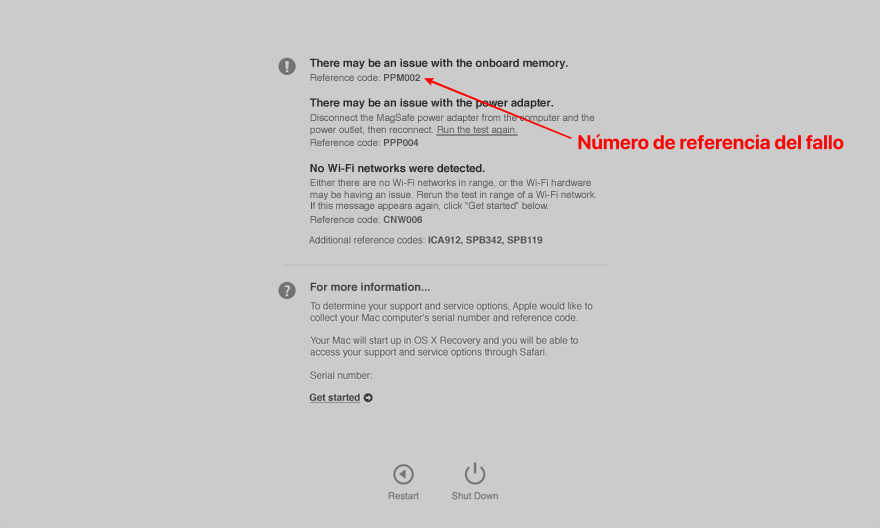 guia para diagnosticar fallos en macos