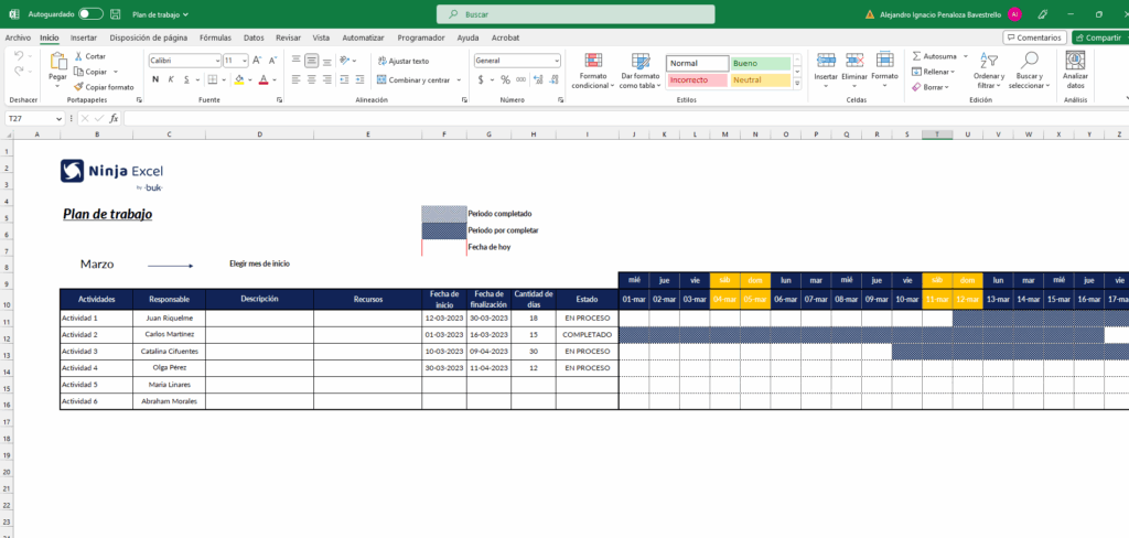 maneras de usar excel para planificacion