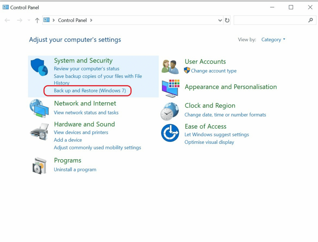 tutorial para crear respaldos en windows
